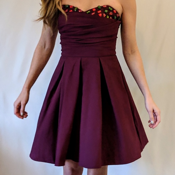 ASOS Embelished Strapless Dress - Picture 3 of 4